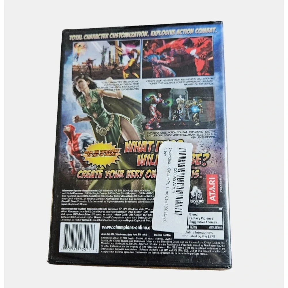 Champions Online Cryptic Atari Total Character Customization Rated T PC DVD-ROM‎